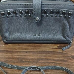 The Sak Gray Studded Crossbody Bag Or Wallet NWOT